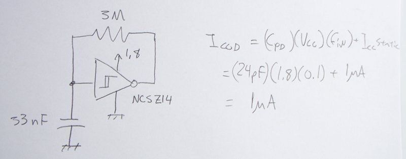 transistors Low power low voltage slow (0.1Hz) oscillator – Circuit Schematic