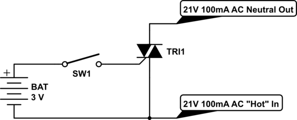 Mixing AC and DC power in a circuit