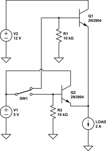 power How can I switch a high current with a low-rated switch circuit