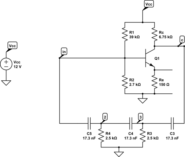 capacitor Whats wrong with this Phase Shift Oscillator – Circuit Schematic