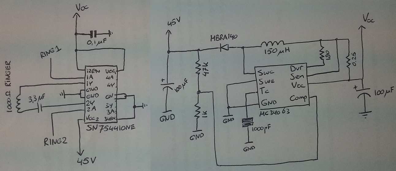 op amp ringer circuit old telephone circuit