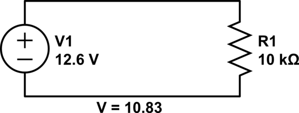 voltage Calculating current in a simple circuit – Circuit Schematic