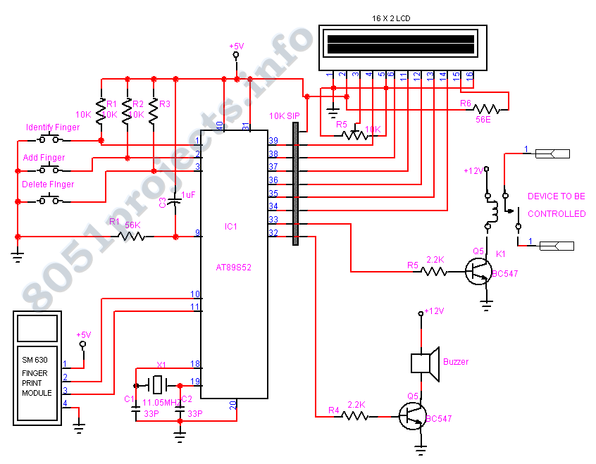 FingerPrint Security circuit