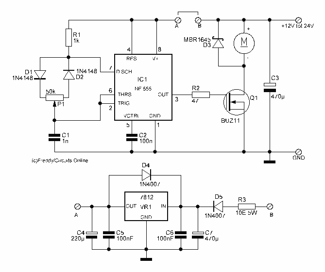 Motor Control circuit II – Circuit Schematic