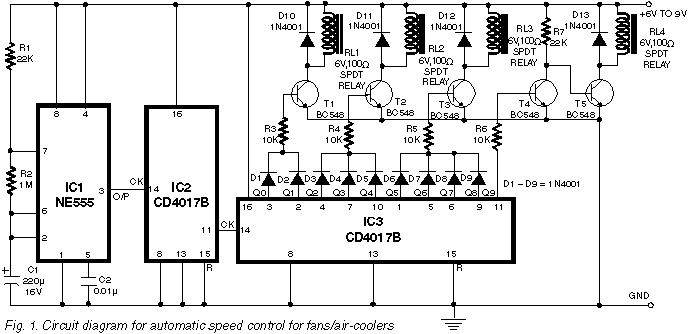Motor speed controller – Circuit Schematic