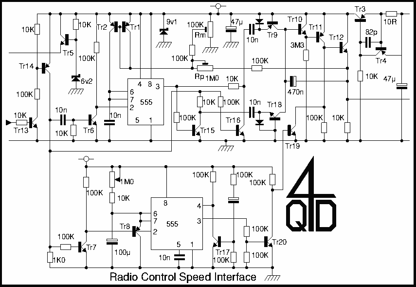 Radio Control Motor speed Interface – Circuit Schematic