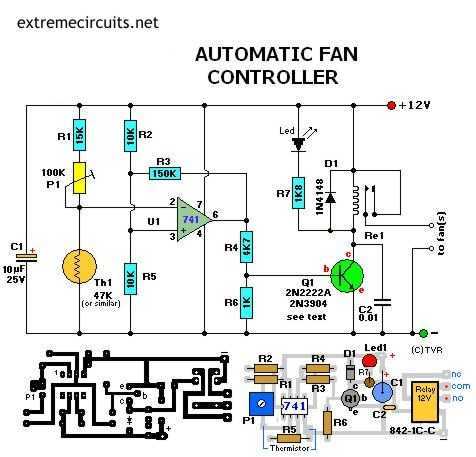 Auto 12V Fan Controller – Circuit Schematic