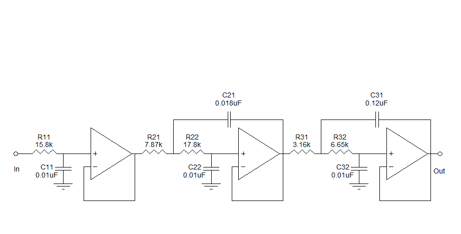 LPF circuit for rear fill decode – Circuit Schematic