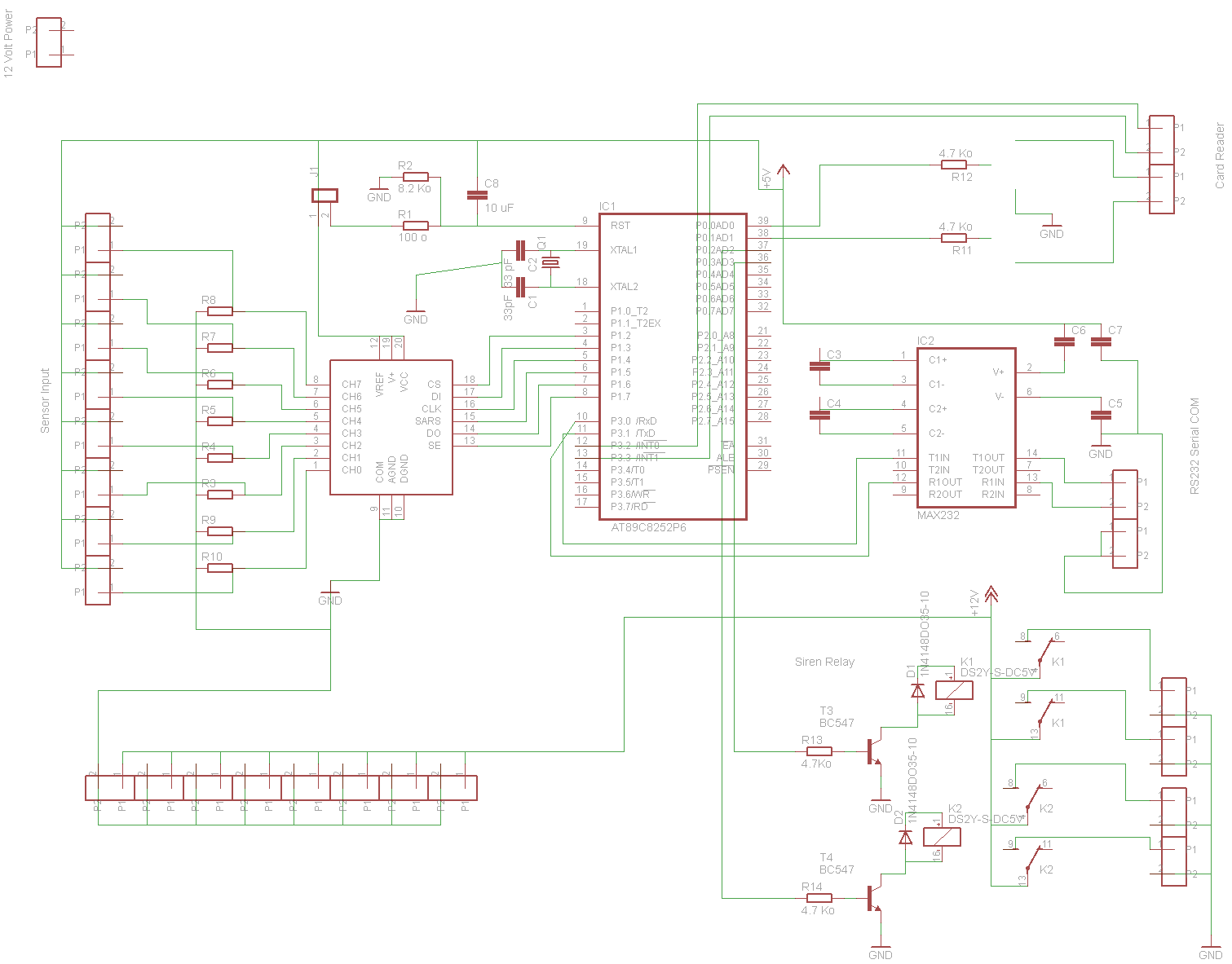 home security system circuit