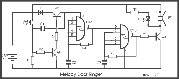Melody Doorbell circuit