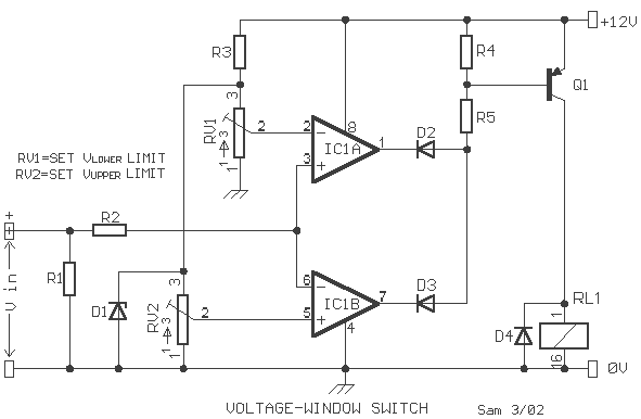 Voltage window switch circuit