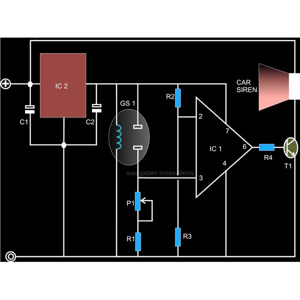 make a simple ic 741 smoke detector circuit schematic diagram enclosed circuit