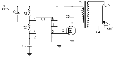 12VDC Fluorescent Lamp Driver circuit
