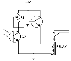 LightDark Detector relay circuit