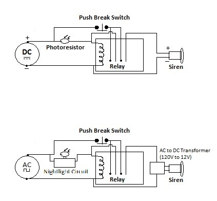 laser trip wire alarm system – Circuit Schematic