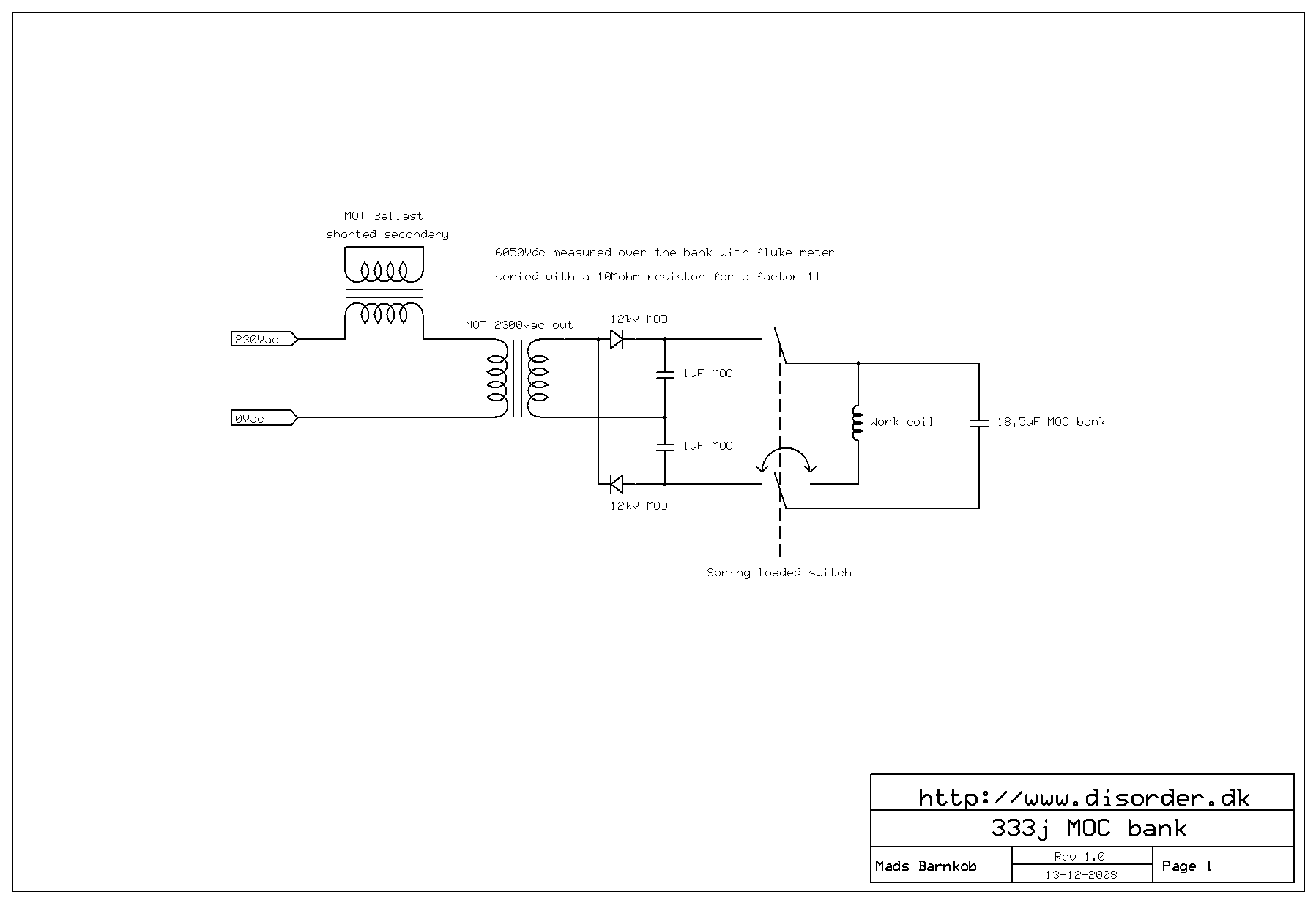 333 joule moc capacitor bank circuit