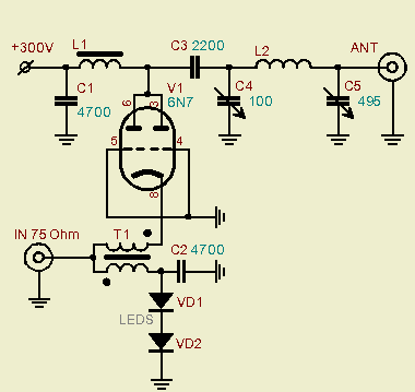 6N7 Tube QRP Power Amplifier