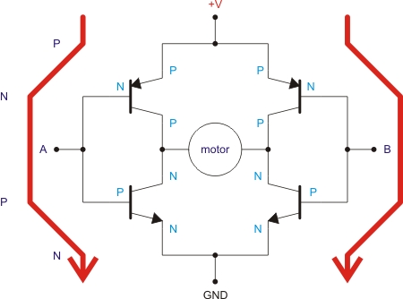 H Bridge Qik 2s12v10 Dual Serial – Circuit Schematic