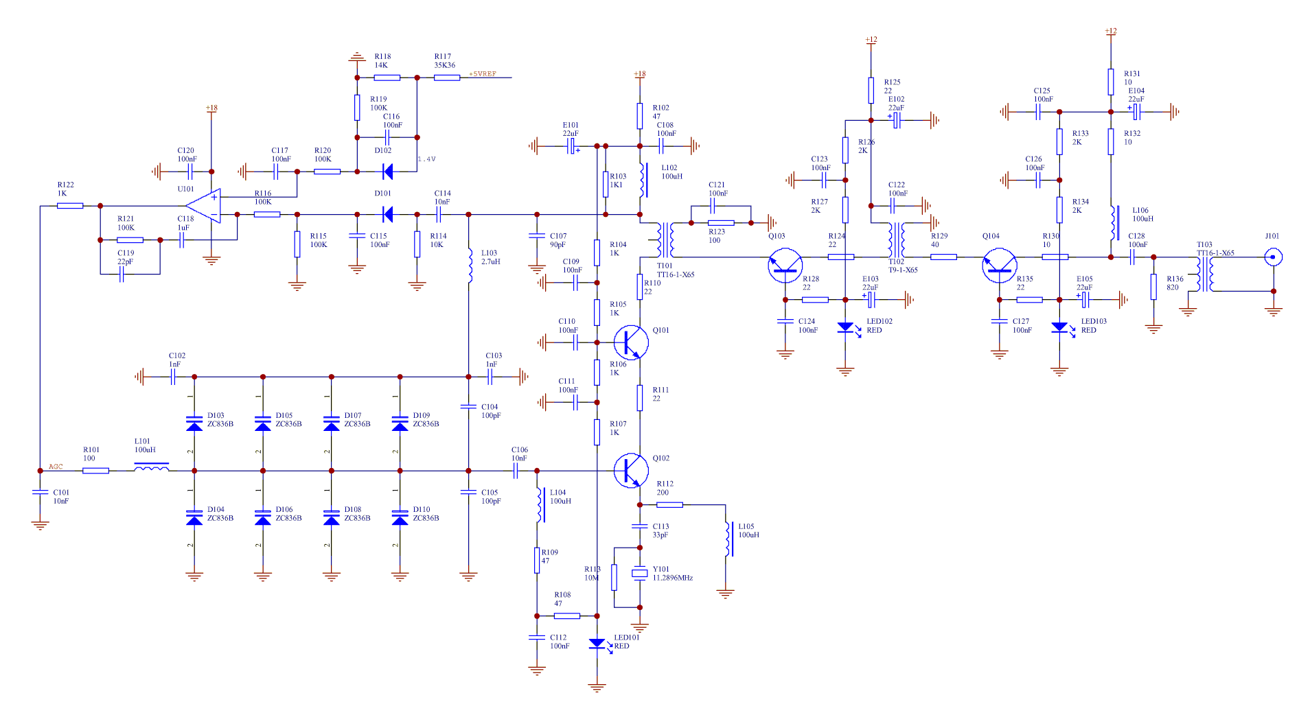 XTAL oscilator circuit – Circuit Schematic
