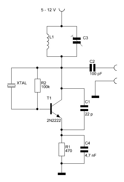 overtone crystal oscillator – Circuit Schematic