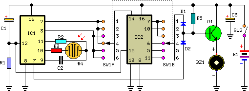 tan timer schematics circuit