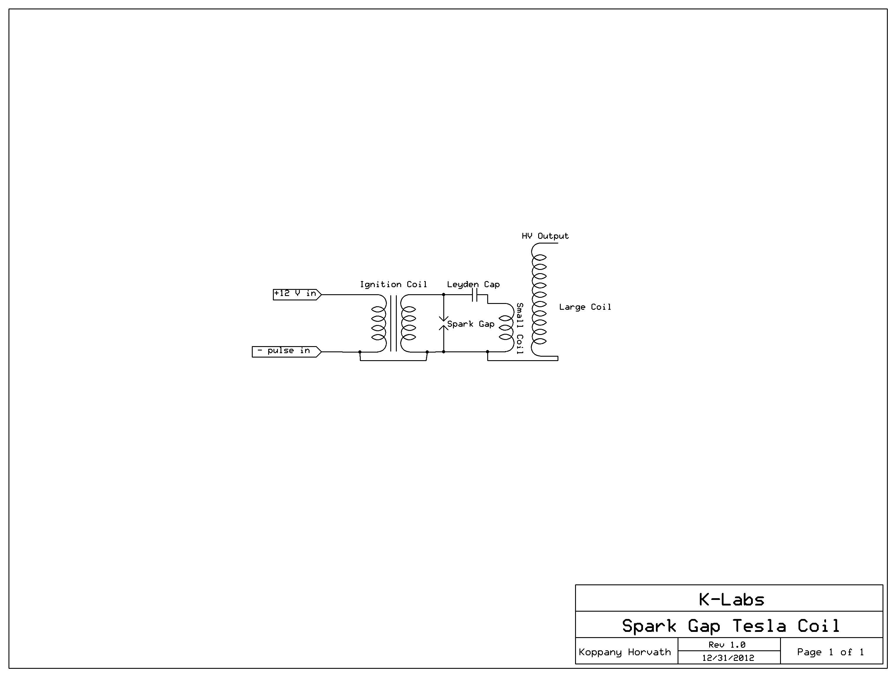 tesla coil – Circuit Schematic