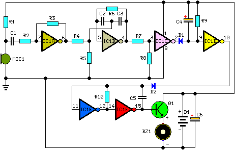 whistle responder schematics – Circuit Schematic
