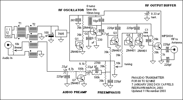 FM Broadcast Audio Transmitter circuit