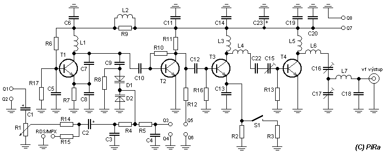 PLL 1 Watt FM transmitter