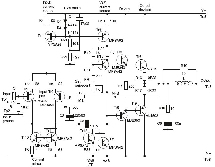 Audio amplifier power supply design circuit