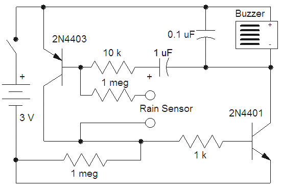 rain detector circuit