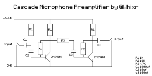 diy microphone preamp – Circuit Schematic