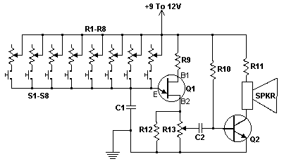 Transistor Organ circuit