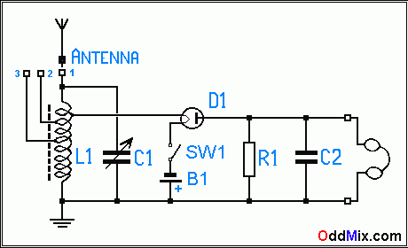 cr vacuum tube detector radio circuit