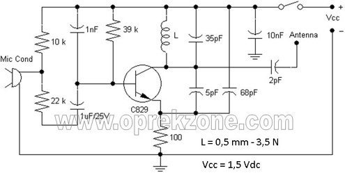 fm wireless microphone schematic circuit