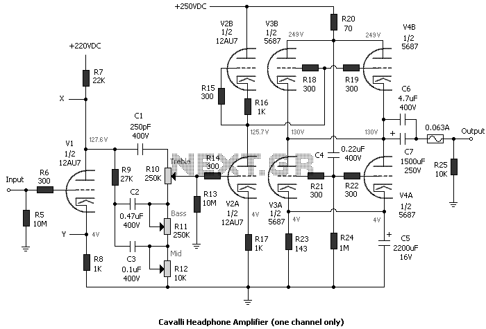 Tube Headphone Amplifier II circuit