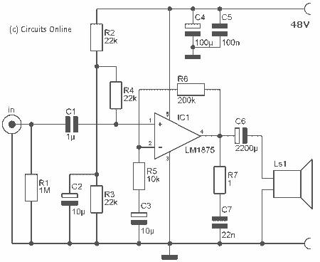 20 Watt audio Amplifier circuit
