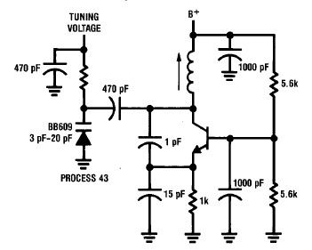 Simple 50 to 300 MHz Colpitts Oscillator – Circuit Schematic