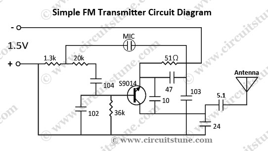 Simple FM Transmitter Circuit Schematic – Circuit Schematic
