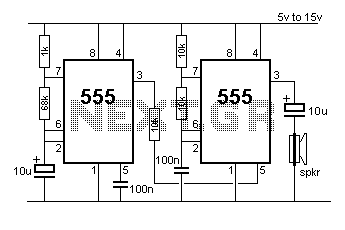 Police siren circuit – Circuit Schematic