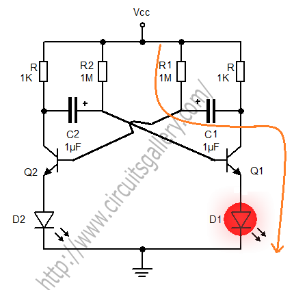 Astable Multivibrator circuit