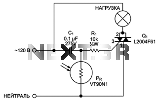 Automatic night light circuit – Circuit Schematic