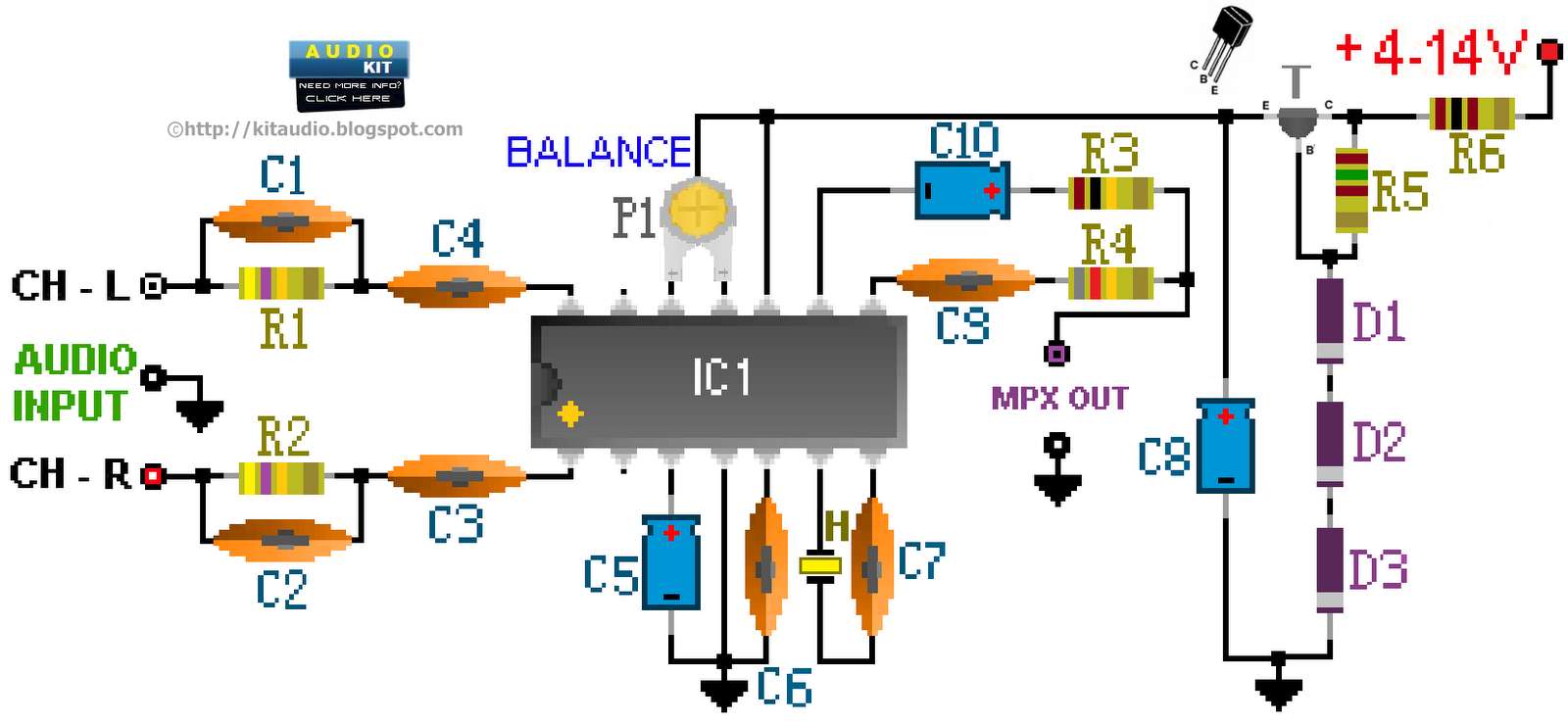 hi fi stereo multiplexer for fm – Circuit Schematic