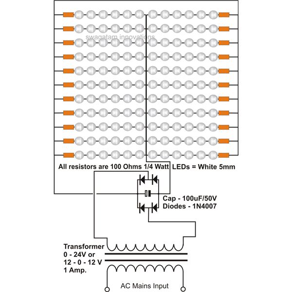 led tube light using transformer circuit