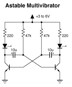 astable multivibrator – Circuit Schematic