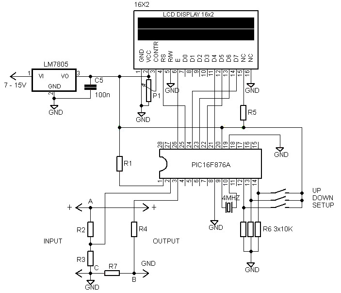 pic volt and amere meter circuits – Circuit Schematic