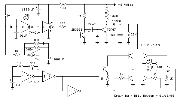 Audio Phone Ring Generator Using Switching Supply – Circuit Schematic