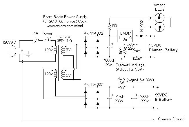 power supply am farm radio circuit