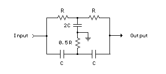 Twin-T RC Notch Filter circuit