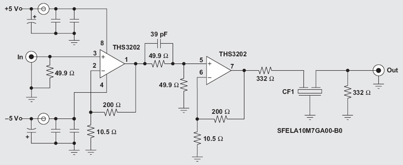 rf amplifier with op amp – Circuit Schematic
